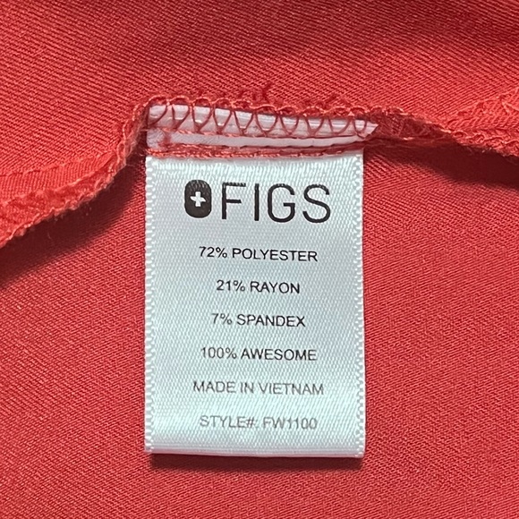 ❤️🧡 FIGS Casma™ Three-Pocket Scrub Top XS Limited Edition color Clay EUC - Picture 9 of 16